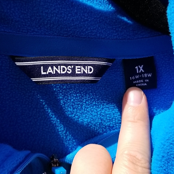 Lands' End Sz 1X Cozy Fleece EUC - Picture 2 of 3